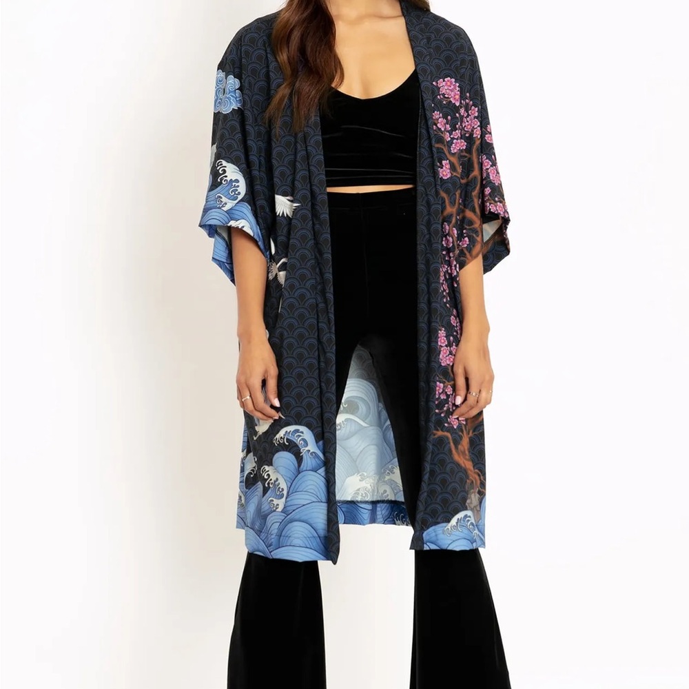 Blackmilk Blue and Pink Kimono